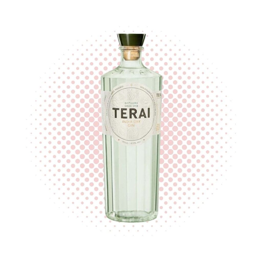 A bottle of Terai is a Gin Brand
